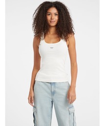 レディースのタンクトップ（ホワイト/白色系・ブランドロゴ