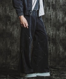 mp14214- サイドパッチZIPワイドフレアPT パンツ(857006-329P)