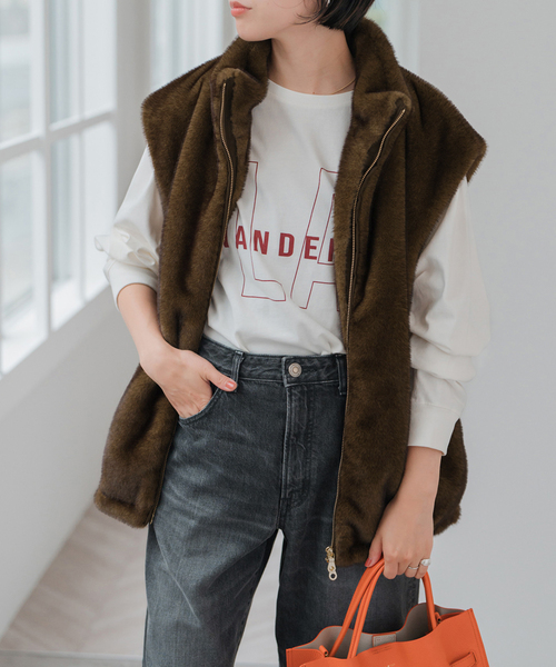 ショートエコファーベスト（その他アウター）｜Spick & Span