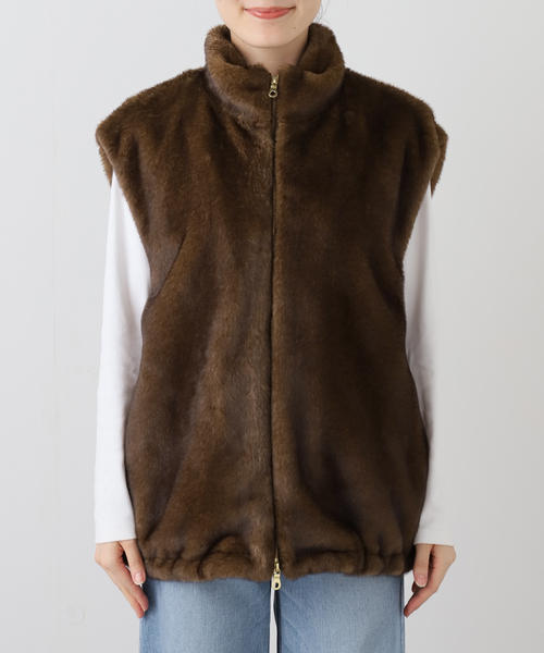 ショートエコファーベスト（その他アウター）｜Spick & Span（スピック