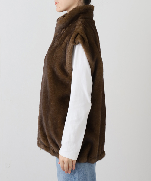 ショートエコファーベスト（その他アウター）｜Spick & Span（スピック