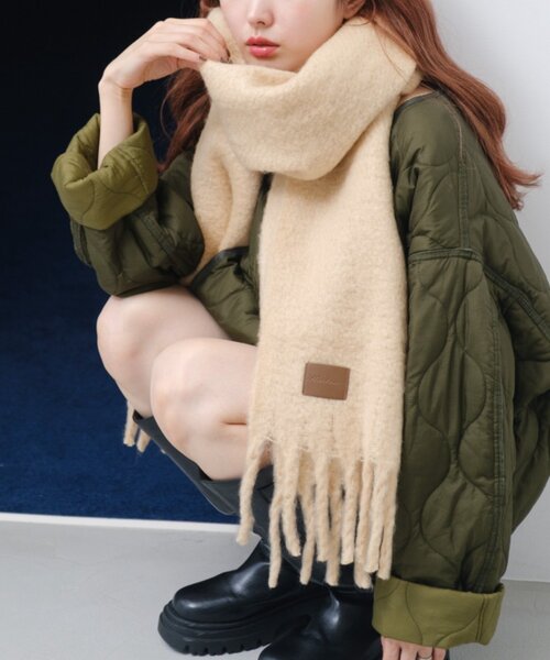 WEB・一部店舗先行/5色展開】フリンジマフラー（マフラー）｜Kastane