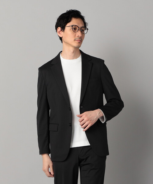 COMME CA MEN(コムサメン)の「【セットアップ対応】福井産 ナイロントリコットジャージー ジャケット(テーラードジャケット・メンズ・チャコールグレー/ネイビー・S/M/L/XL)」の1枚目の写真