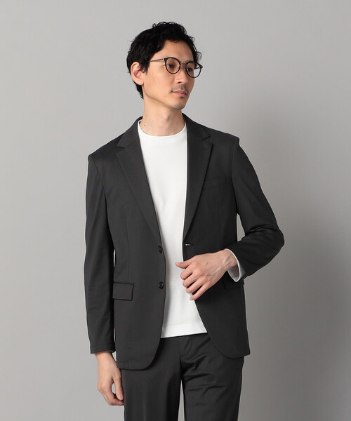 COMME CA MEN(コムサメン)の「【セットアップ対応】福井産 ナイロントリコットジャージー ジャケット(テーラードジャケット・メンズ・チャコールグレー/ネイビー・S/M/L/XL)」の5枚目の写真