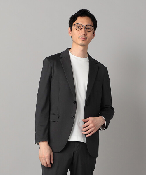 COMME CA MEN(コムサメン)の「【セットアップ対応】福井産 ナイロントリコットジャージー ジャケット(テーラードジャケット・メンズ・チャコールグレー/ネイビー・S/M/L/XL)」の6枚目の写真