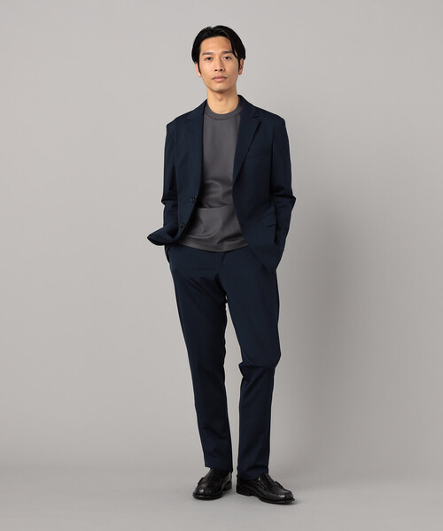 COMME CA MEN(コムサメン)の「【セットアップ対応】福井産 ナイロントリコットジャージー ジャケット(テーラードジャケット・メンズ・チャコールグレー/ネイビー・S/M/L/XL)」の7枚目の写真