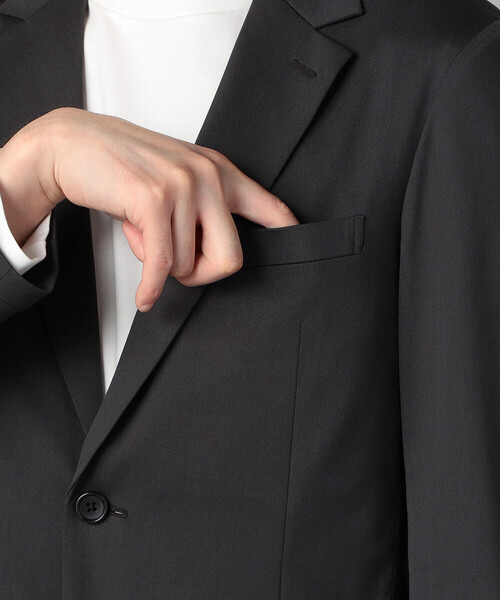 COMME CA MEN(コムサメン)の「【セットアップ対応】福井産 ナイロントリコットジャージー ジャケット(テーラードジャケット・メンズ・チャコールグレー/ネイビー・S/M/L/XL)」の15枚目の写真