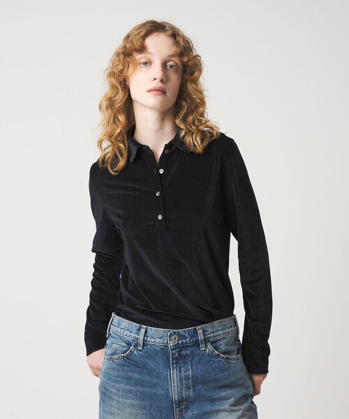 6(ROKU)シアー ベロア シャツプルオーバー 25FW レディース 6(ROKU)＞シアー ベロア シャツプルオーバー 25FW（Tシャツ