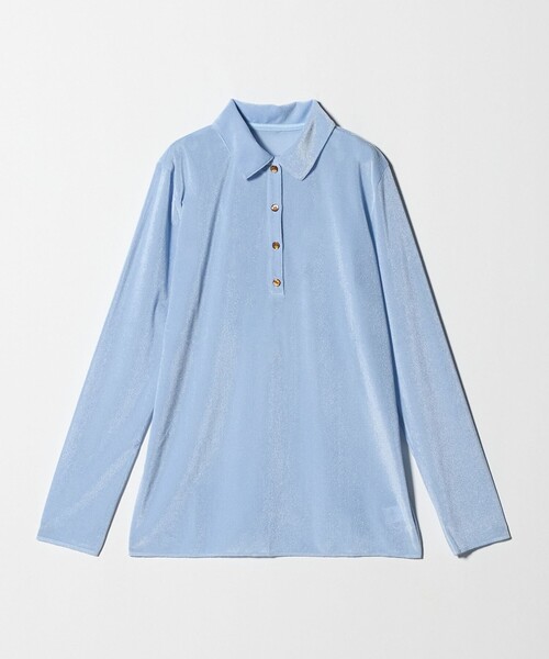 6(ROKU)＞シアー ベロア シャツプルオーバー 25FW（Tシャツ