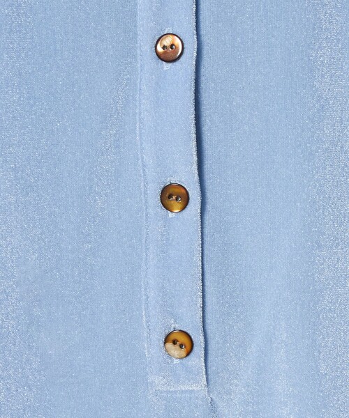 6(ロク)の「<6(ROKU)>シアー ベロア シャツプルオーバー 25FW(Tシャツ/カットソー・レディース・ライトブルー/ブラック・FREE)」の10枚目の写真