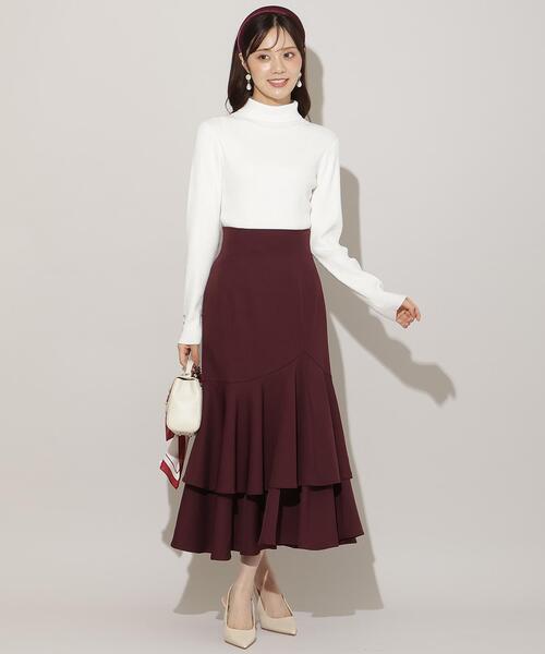 WILLSELECTION（ウィルセレクション）の「袖口リボンリブタートルニット（ニット/セーター・レディース・サックスブルー/ブラック/オフホワイト/ピンク・FREE）」の10枚目の写真