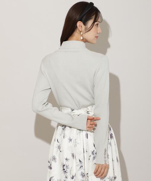 WILLSELECTION（ウィルセレクション）の「袖口リボンリブタートルニット（ニット/セーター・レディース・サックスブルー/ブラック/オフホワイト/ピンク・FREE）」の18枚目の写真