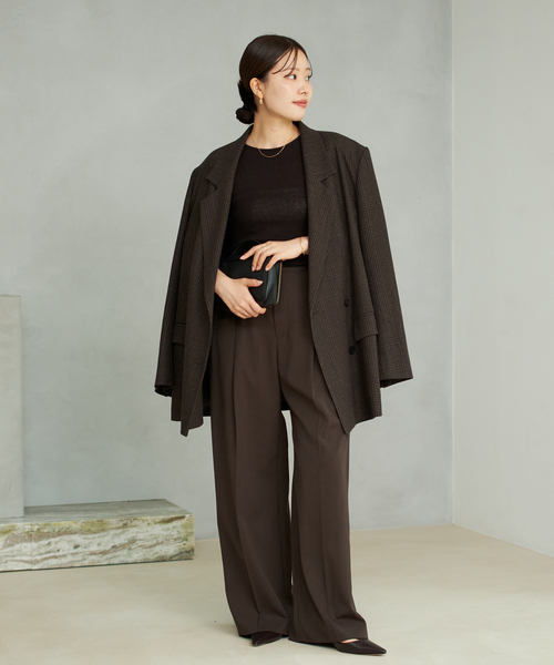 plage（プラージュ）の「WO Mix Sheer Rib ニット（ニット/セーター・レディース・パープル/ブラウン/ホワイト・FREE）」の18枚目の写真