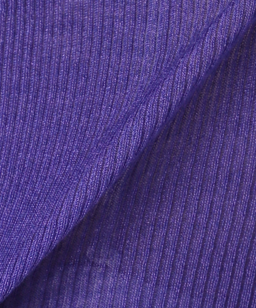 plage（プラージュ）の「WO Mix Sheer Rib ニット（ニット/セーター・レディース・パープル/ブラウン/ホワイト・FREE）」の6枚目の写真
