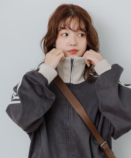 RETRO GIRL（レトロガール）の「スウェードトラックJK（その他アウター・レディース・ナチュラル/チャコールグレー/ダークブラウン・FREE）」の9枚目の写真