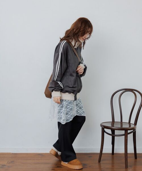 RETRO GIRL（レトロガール）の「スウェードトラックJK（その他アウター・レディース・ナチュラル/チャコールグレー/ダークブラウン・FREE）」の11枚目の写真