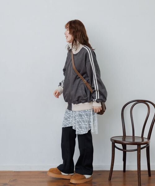RETRO GIRL（レトロガール）の「スウェードトラックJK（その他アウター・レディース・ナチュラル/チャコールグレー/ダークブラウン・FREE）」の13枚目の写真