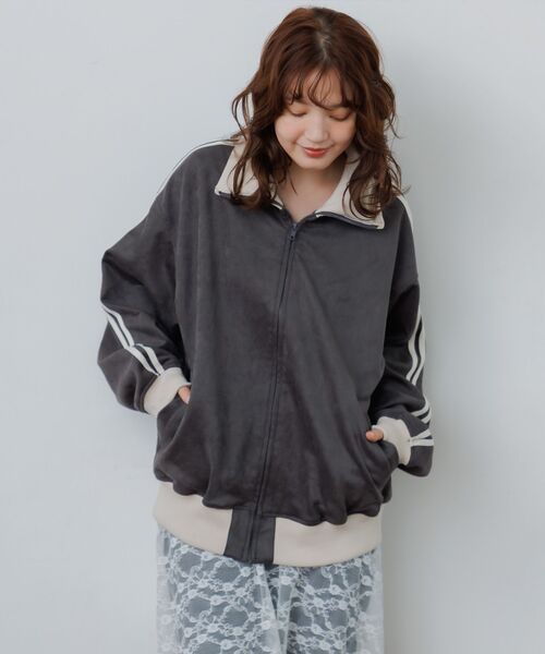 RETRO GIRL（レトロガール）の「スウェードトラックJK（その他アウター・レディース・ナチュラル/チャコールグレー/ダークブラウン・FREE）」の14枚目の写真