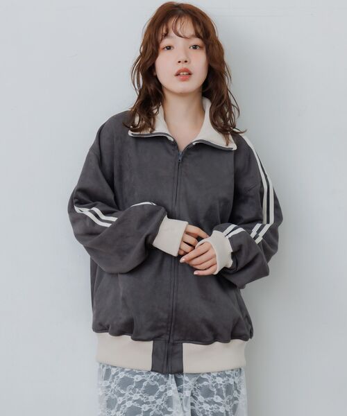 RETRO GIRL（レトロガール）の「スウェードトラックJK（その他アウター・レディース・ナチュラル/チャコールグレー/ダークブラウン・FREE）」の15枚目の写真