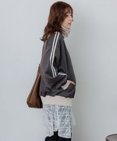 RETRO GIRL（レトロガール）の「スウェードトラックJK（その他アウター・レディース・ナチュラル/チャコールグレー/ダークブラウン・FREE）」の16枚目の写真