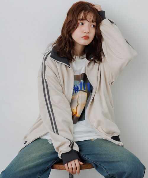 RETRO GIRL（レトロガール）の「スウェードトラックJK（その他アウター・レディース・ナチュラル/チャコールグレー/ダークブラウン・FREE）」の21枚目の写真