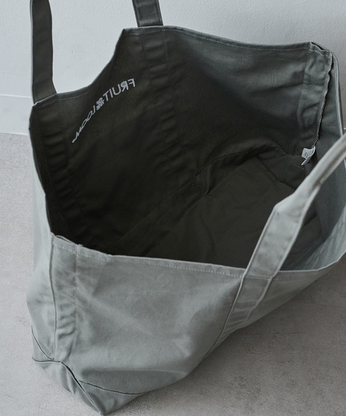 FRUIT OF THE LOOM（フルーツオブザルーム）の「【FRUIT OF THE LOOM】CANVAS BIG TOTE BAG（トートバッグ・レディース・グレー/ホワイト/ピンク/イエロー/ブラック・FREE）」の17枚目の写真