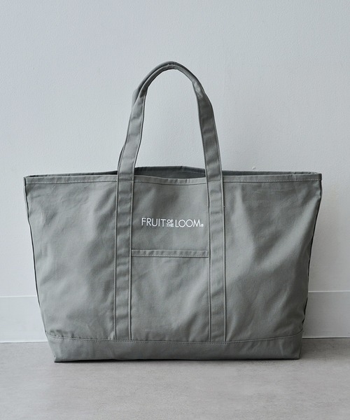 FRUIT OF THE LOOM（フルーツオブザルーム）の「【FRUIT OF THE LOOM】CANVAS BIG TOTE BAG（トートバッグ・レディース・グレー/ホワイト/ピンク/イエロー/ブラック・FREE）」の11枚目の写真