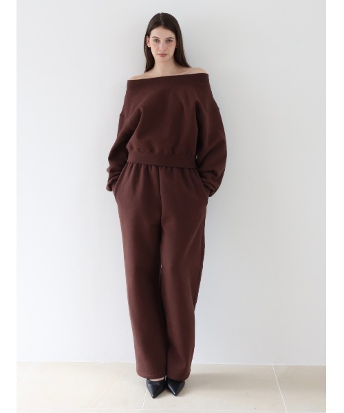 celon(セロン)の「loose sweat pants(スウェットパンツ・レディース・ブラック/グレー/アイボリー/ブラウン・FREE)」の4枚目の写真