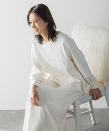 LAUTREAMONT（ロートレアモン）の「プロシェルジョーゼットカットソー≪セットアップ対応/洗濯機で洗える≫（Tシャツ/カットソー・レディース）」