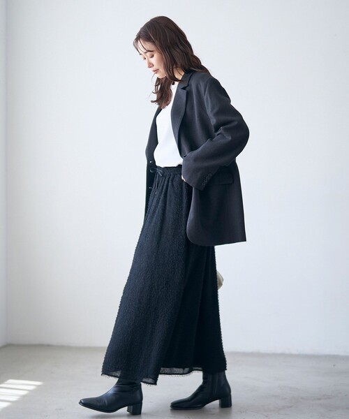 RONEL(ロネル)の「【RONEL】シングルオーバージャケット(その他アウター・レディース・ベージュ/ブラック・S/M)」の11枚目の写真