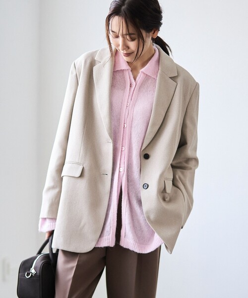 RONEL(ロネル)の「【RONEL】シングルオーバージャケット(その他アウター・レディース・ベージュ/ブラック・S/M)」の14枚目の写真