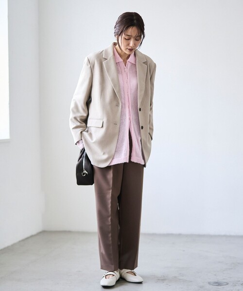 RONEL(ロネル)の「【RONEL】シングルオーバージャケット(その他アウター・レディース・ベージュ/ブラック・S/M)」の16枚目の写真