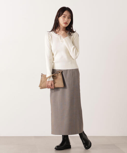 PROPORTION BODY DRESSING（プロポーションボディドレッシング）の「ギンガムナロータイトスカート / 1215220101（スカート・レディース・ブラウン/ベージュ・MEDIUM/P/S）」の11枚目の写真