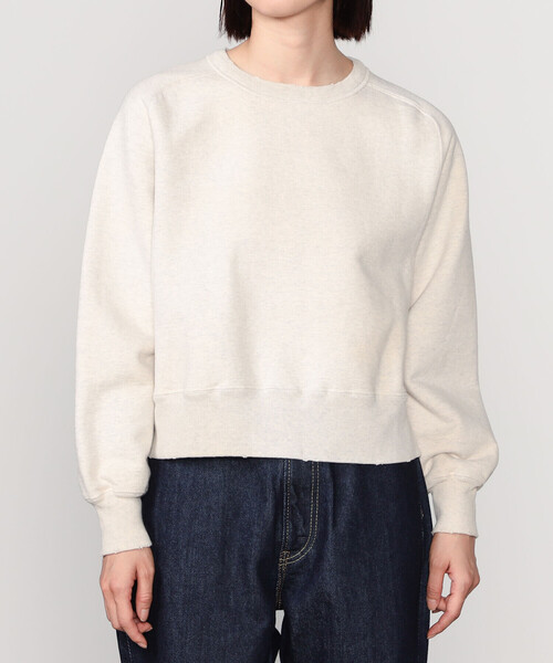セール】WHITESVILLE |〈別注〉ダメージ クルーネックスウェット WOMEN