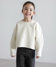 BONJOUR SAGAN enfant(ボンジュールサガンアンファン)の【3-10才対応】バレルスリーブサイドリブニットプルオーバー(ニット/セーター)