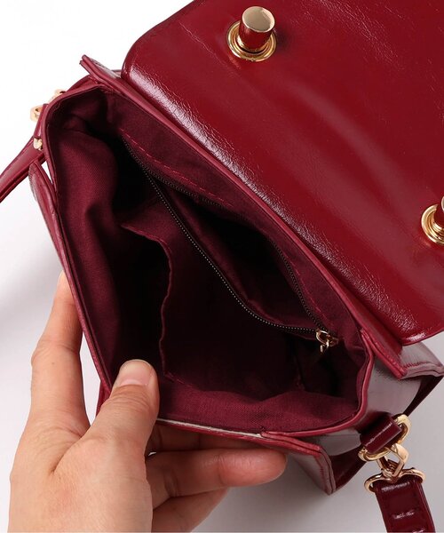 algy（アルジー）の「リボンミニボストン（ハンドバッグ・キッズ・ブラック/オフホワイト/レッド・FREE）」の11枚目の写真