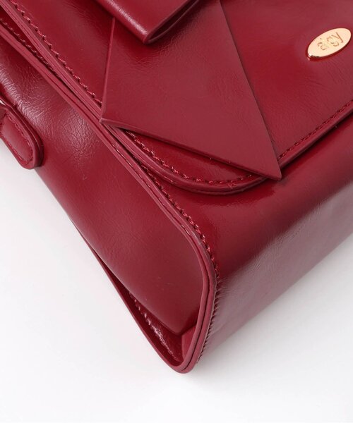 algy（アルジー）の「リボンミニボストン（ハンドバッグ・キッズ・ブラック/オフホワイト/レッド・FREE）」の12枚目の写真