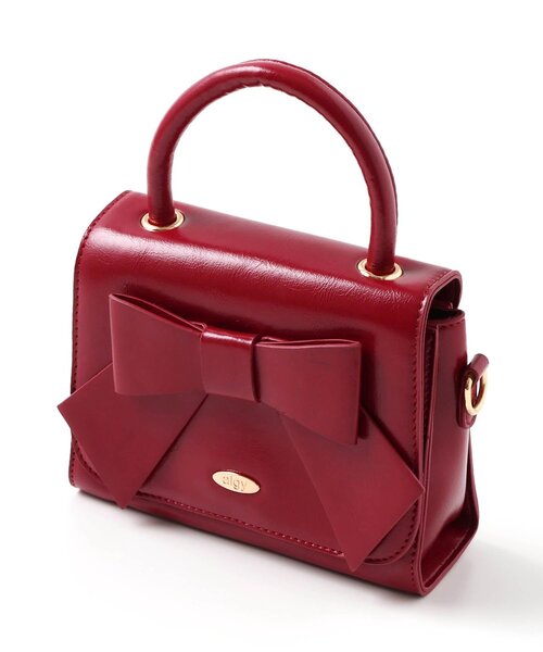 algy（アルジー）の「リボンミニボストン（ハンドバッグ・キッズ・ブラック/オフホワイト/レッド・FREE）」の13枚目の写真