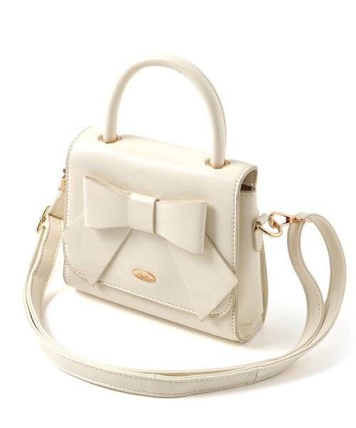 algy（アルジー）の「リボンミニボストン（ハンドバッグ・キッズ・ブラック/オフホワイト/レッド・FREE）」の14枚目の写真