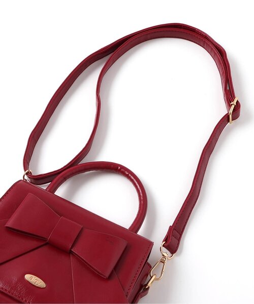 algy（アルジー）の「リボンミニボストン（ハンドバッグ・キッズ・ブラック/オフホワイト/レッド・FREE）」の17枚目の写真