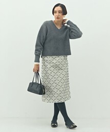 まめ⭐︎NOLLEYS ラクーンVネックプルオーバーニット/スタジオエム NOLLEY'S｜ノーリーズのニット/セーター（Vネック）通販 - ZOZOTOWN