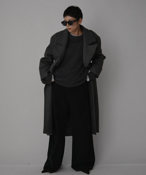 VION（ヴィオン）の「ブークレニットプルオーバー / Boucle Knit Pullover（ニット/セーター・レディース・チャコールグレー/ホワイト/レッド・FREE）」の19枚目の写真