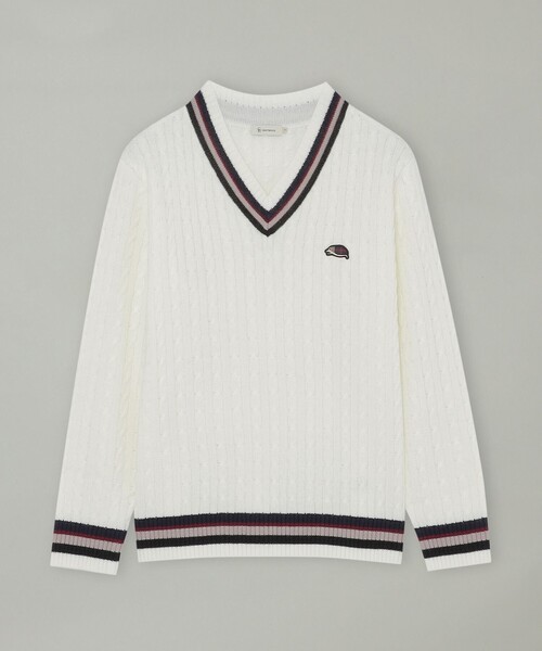 CB CRESTBRIDGE(シービークレストブリッジ)の「ヘッジホッグチルデンニット(ニット/セーター・レディース・オフホワイト/オレンジ/ネイビー・1/3)」の10枚目の写真