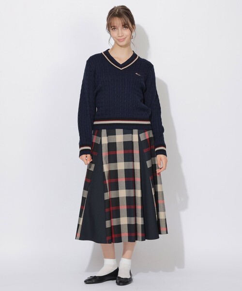 CB CRESTBRIDGE(シービークレストブリッジ)の「ヘッジホッグチルデンニット(ニット/セーター・レディース・オフホワイト/オレンジ/ネイビー・1/3)」の13枚目の写真