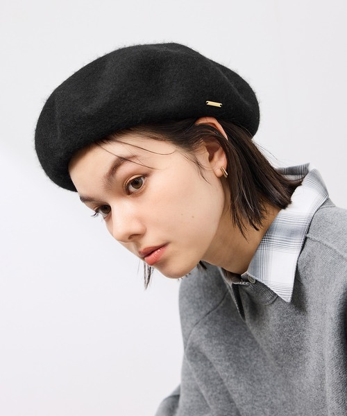 セール】ウールフェルトベレー帽/リンクコーデ（ハンチング/ベレー帽