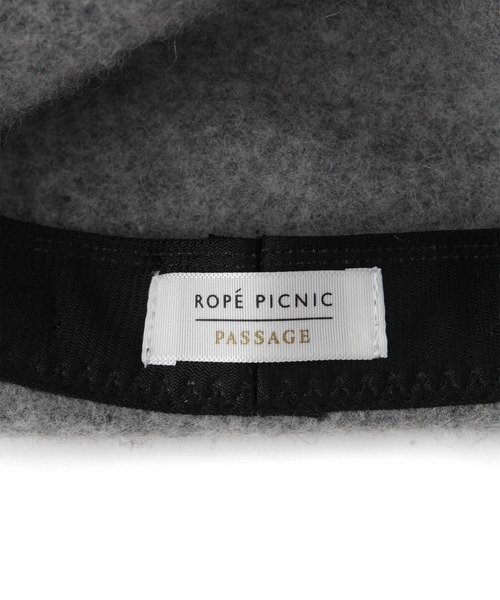 ROPE' PICNIC（ロペピクニック）の「ウールフェルトベレー帽/リンクコーデ（ハンチング/ベレー帽・レディース・ブラック/ライトグレー・FREE）」の7枚目の写真