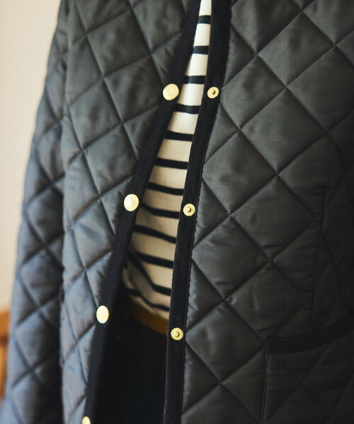 FREAK'S STORE（フリークスストア）の「TRADITIONAL WEATHERWEAR × FREAK'S STORE/トラディショナルウェザーウェア 別注 ARKLEY/別注 アークリー（ノーカラージャケット・レディース・ブラック/ネイビー・34/36）」の9枚目の写真