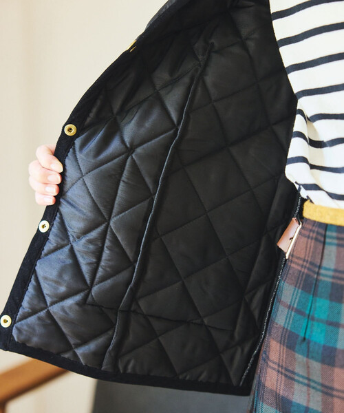 FREAK'S STORE（フリークスストア）の「TRADITIONAL WEATHERWEAR × FREAK'S STORE/トラディショナルウェザーウェア 別注 ARKLEY/別注 アークリー（ノーカラージャケット・レディース・ブラック/ネイビー・34/36）」の6枚目の写真