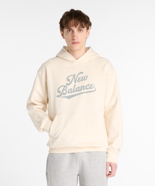 NEW BALANCE（ニューバランス）の「ニューバランス New Balance Athletics レガシーフーディ（パーカー・メンズ・ダークブルー/アイボリー/ライトグレー・LL/L/M/S）」の2枚目の写真