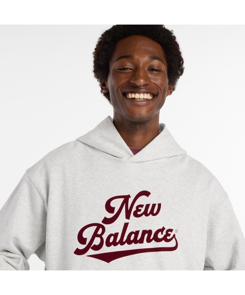 NEW BALANCE（ニューバランス）の「ニューバランス New Balance Athletics レガシーフーディ（パーカー・メンズ・ダークブルー/アイボリー/ライトグレー・LL/L/M/S）」の15枚目の写真